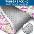 thumbnail image 4 of Pink Breast Cancer and Pioneer Flower Bathroom Rugs Sets 3 Piece,Toilet Cover Set,Absorbent Non Slip Bathroom Mats Sets with U-Shaped Contour Rug Toilet Rug Set, 4 of 5