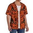thumbnail image 2 of Rateoe Halloween3 Pattern Men's Short Sleeve Classic Shirt, Casual Short-Sleeved Shirt, Lightweight Summer Shirt, Cuban Collar Shirt,Button-Front Shirt-3X-Large, 2 of 5