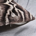 thumbnail image 2 of Home Soft Things Tip Printing Light Faux Fur Pillow Covers, Set of 2, 20"x 20", Meru GEO Light Brown, 2 of 7