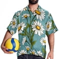 thumbnail image 4 of Daisy Men's Short Sleeve Casual Printed Button Down Beach Shirt - Summer Unisex Top, 4 of 6