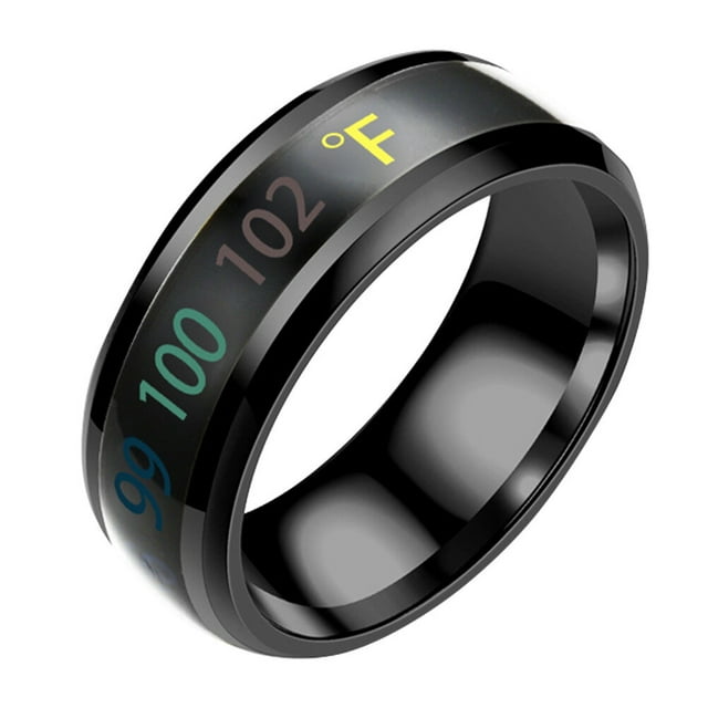 EeaseMX Anillo de moda con pantalla inteligente de temperatura para pareja (n.° 10)