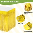 thumbnail image 5 of Metallic Foil Fringe Table Skirt, 108 X 29 inch Tinsel Table Skirt for Baby Showers Wedding Birthday Party(Orange), 5 of 5
