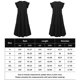 thumbnail image 2 of Vestido Camisero Fruncido Vestido informal de línea A para mujer, dobladillo grande, elegante, color sólido, ropa de playa de verano Cgtredaw Negro Xxxl para Mujer, 2 of 8