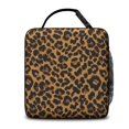 thumbnail image 3 of Black and Brown Leopard Print Insulated Lunch Bag Teens,Lunch Box for Men Women for Work,Picnic or Travel,10.2x9.5x4.3 Inches,8 Can Capacity, 3 of 6