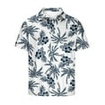 thumbnail image 2 of Leesechin Men's Hawaiian Shirt Short Sleeve Casual Summer Beach Shirt Floral Button Down Tropical Hawaii Shirts, 2 of 5
