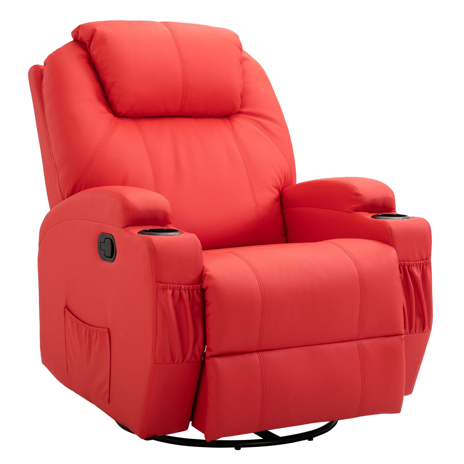 HOMCOM Luxury Faux Leather Heated Vibrating Massage Recliner Chair with
