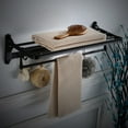 thumbnail image 2 of 50cm Wall-Mounted Towel Rack with Storage Shelf - Perfect for Home or Hotel Bathrooms, 2 of 8