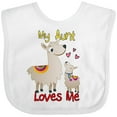 thumbnail image 3 of Inktastic My Aunt Loves Me Llama Boys or Girls Baby Bib, 3 of 4