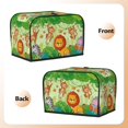 thumbnail image 2 of KLL African Animals in the Jungle Print 2 Slice Toaster Dust Covers Kitchen Small Appliance Cover with 2 Pockets,Can hold Jam Spreader Knife & Toaster Tongs (11.4 x 7.9 x 7.5), 2 of 6