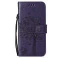 thumbnail image 3 of Galaxy S10 Case, Samsung Galaxy S10 Phone Cases, Allytech [Embossed Cat & Tree] PU Leather Wallet Case Folio Flip Kickstand Cover with Card Slots for Samsung Galaxy S10 Cell Phone, Purple, 3 of 8