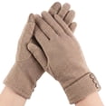 thumbnail image 7 of BadPiggies Women's Winter Warm Gloves with Sensitive Touch Screen Texting Fingers Fleece Lined Windproof Driving Gloves (Khaki), 7 of 7