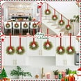 thumbnail image 6 of Guvpev 6 Pieces 10" Mini Christmas Wreath with Red Berry, Cabinet Wreaths for Kitchen, Small Christmas Wreath with Red and Black Plaid Bow, Farmhouse Wreath for Holiday Xmas Party Decorations, 6 of 7