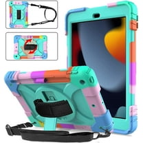 Timoom iPad 9th Generation Case, iPad 8th/7th Generation Case, iPad 10.2 Case,3 Layer Shockproof [360 Rotating Stand] [Hand Strap] [Pencil Holder] Kids Case for New iPad 10.2" 2021/2020/2019