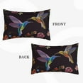 thumbnail image 4 of Fotbe Humming Bird And Tropical Flowers Embroidery Pillow Cases - Envelope Closure - Luxury, Extra Soft, Cooling Pillow Covers - Wrinkle, Fade, Stain Resistant-14"x20", 4 of 9