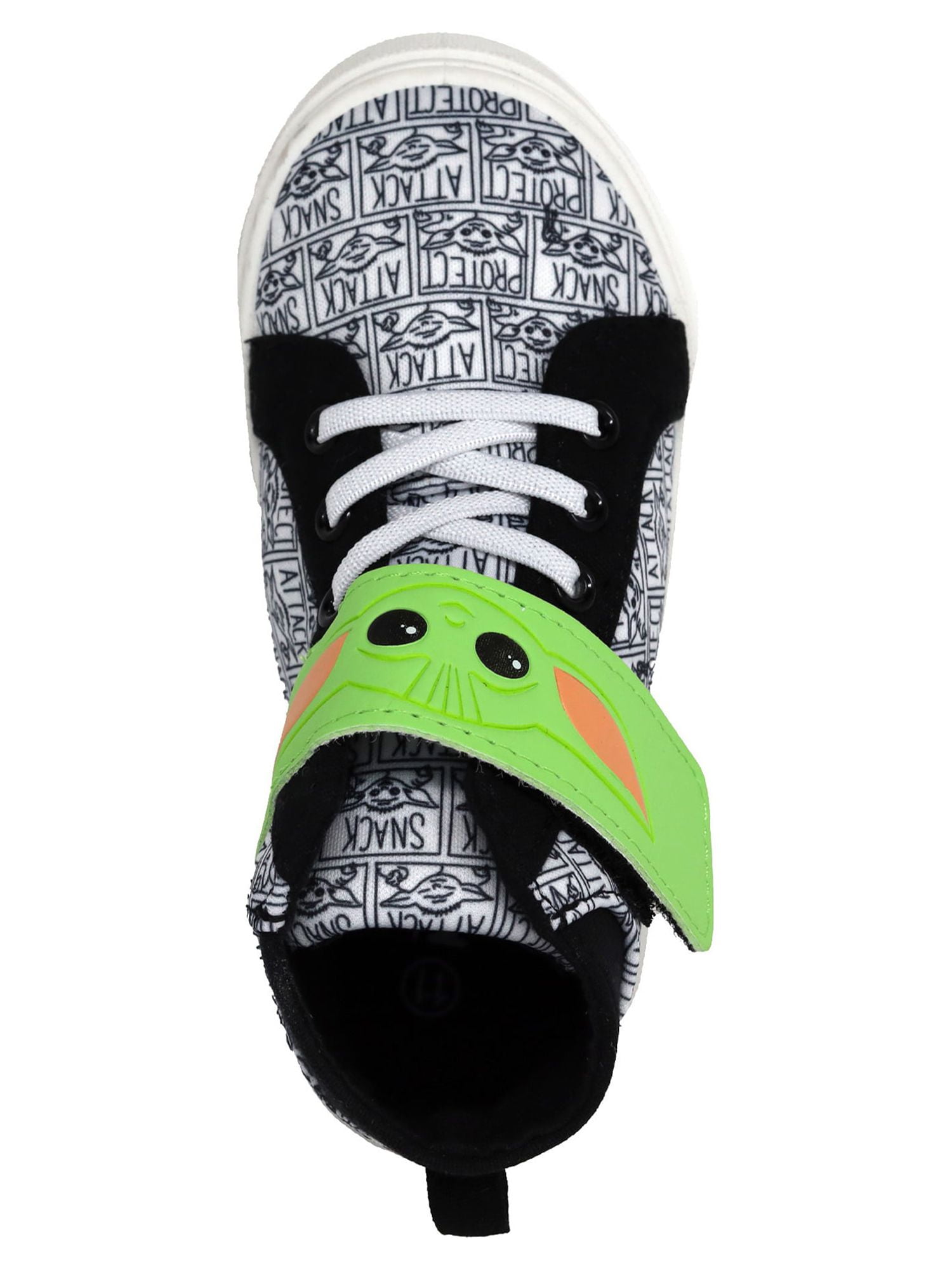 Baby Yoda Unisex Kids Casual and Dress High Top Sneakers, Size 9