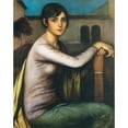 thumbnail image 2 of Julio Romero De Torres 20x24 Black Ornate Framed Double Matted Museum Art Print Titled: Tristeza Andaluza (Melancholy), 2 of 5