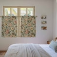 thumbnail image 3 of Vintage Spring Floral Kitchen Curtains 54 Inch Length, Farmhouse Flowers Green Vintage Tiers Curtains for Bathroom Bedroom Cafe, Light Filtering Small Window Treatment Short Drapes 2 Panels 42"Wx54"L, 3 of 8