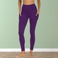 thumbnail image 6 of Penkiiy Leggings with Pockets for Women,High Waisted Soft Yoga Pants for Workout,Active,Running,Lounge Purple, 6 of 9