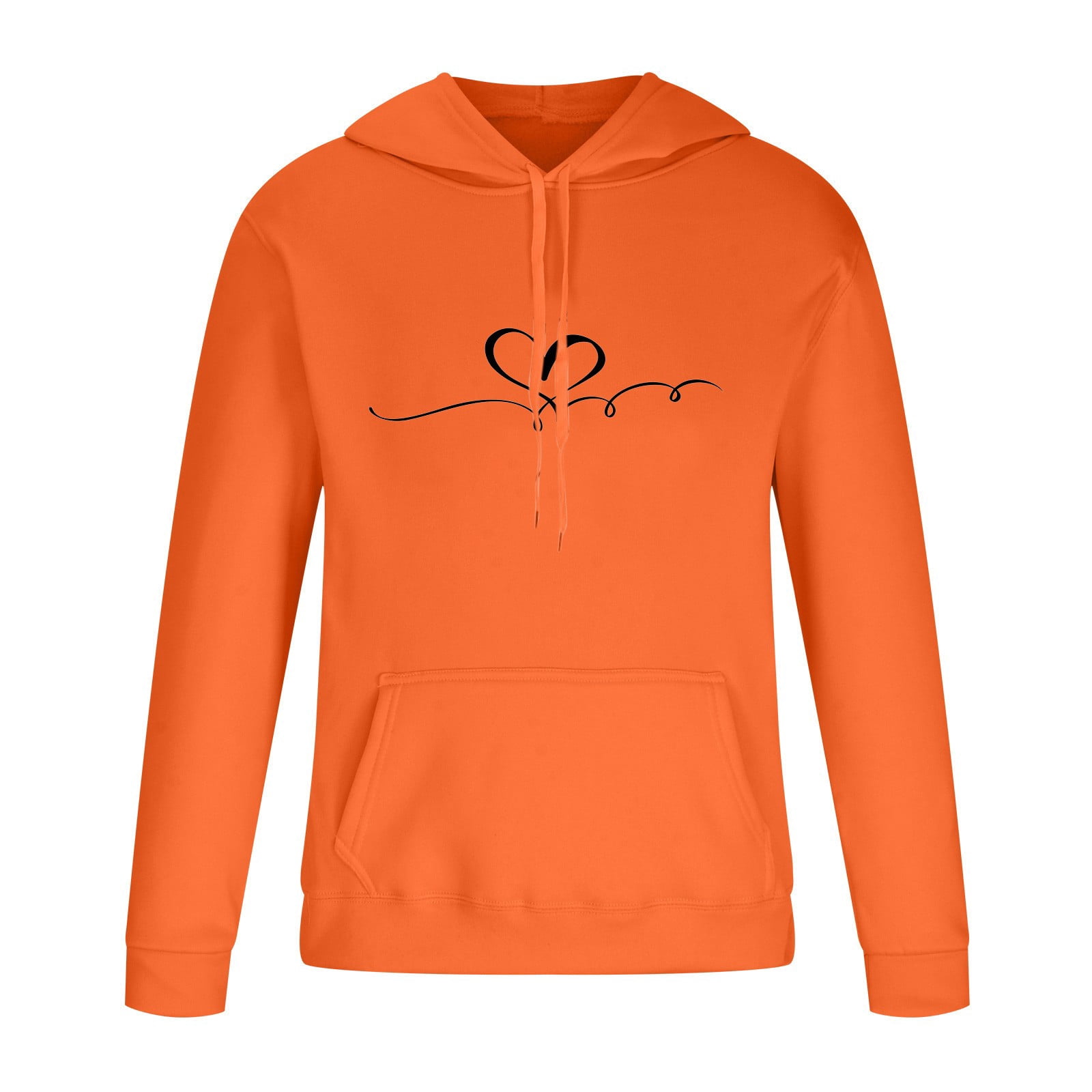 Jogger Sets for Women 2 Piece Baggy Fit Funny Heart Print Track Suits Soft Solid Color Sweatsuits Set with Pockets