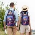 thumbnail image 6 of Daiia Taxi Colorful Town Vintage Canvas Backpack for Men and Women ,Hiking Backpack,Travel Laptop Bag for School,Large Capacity Backpack-Medium, 6 of 8