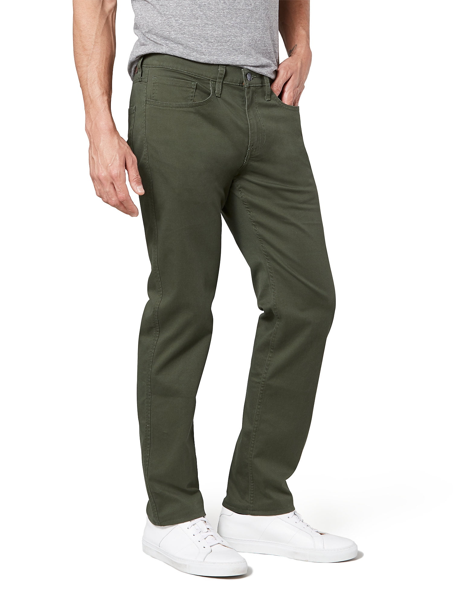 Dockers Jean Cut Pants Straight Fit All Season Tech Stretch Comfort Waist Green 