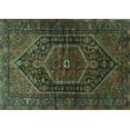 thumbnail image 1 of Ahgly Company Machine Washable Indoor Rectangle Persian Turquoise Blue Traditional Area Rugs, 6' x 9', 1 of 4