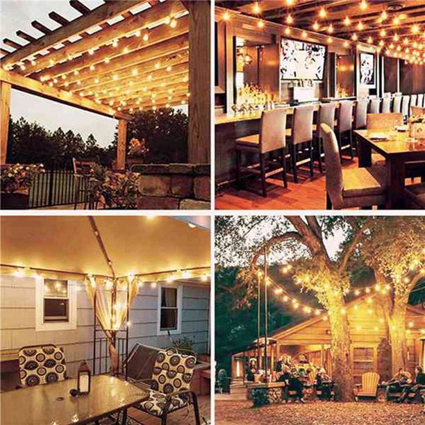 Bombillas LED de Repuesto G40 de 15 Piezas, Bombillas de Globo LED Inastillables Con Base de Tornillo E12 para Luces de Cadena Solares Blanco Cálido