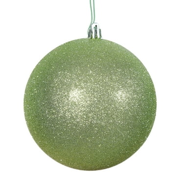 Vickerman 8" Celadon Glitter Ball Ornament