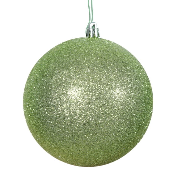 Vickerman 8" Celadon Glitter Ball Ornament
