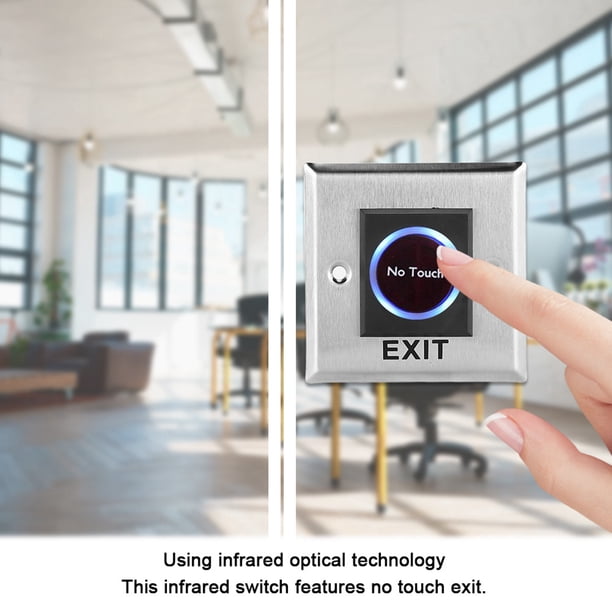 Botón sin contacto sin contacto botón de salida de puerta apariencia elegante para sistemas de control de acceso Edificios públicos Asistencia de apartamentos