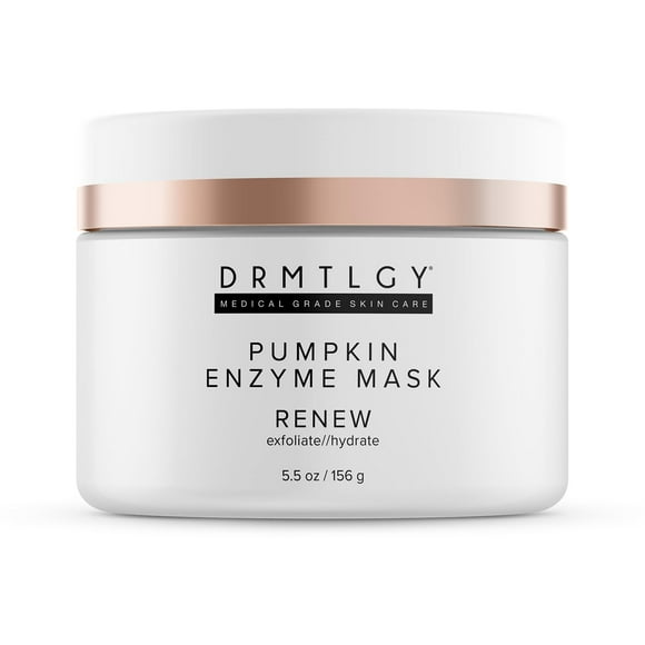 Drmtlgy Pumpkin Enzyme Masque Facial avec Perles de Jojoba. Masque Facial Exfoliant Doux à la Citrouille pour Teint Terne et Irrégulier, Ridules et Rides.