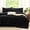 Black-King, variant on Full Navy Blue Pinch Pleat Bed-in-a-Bag Set