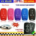 thumbnail image 4 of Dobrev 5 Button Silicone Cover Keyless Entry Fob Case Skin Accessory Protector Rubber Holder for Dodge Ram 1500 2019 2020 2021 Smart Key  blue, 4 of 4