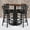 Walnut Top/Black Vinyl Seat, variant on Emma + Oliver 24" x 42" Mahogany Table Set-4 Ladder Back Stools,Black Seat