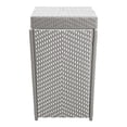 thumbnail image 4 of Furniture of America Azur Outdoor Aluminum & Wicker Outdoor Trash Can in Gray, 4 of 11