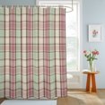 thumbnail image 4 of Shower Curtains for Bathroom, Buffalo Plaid Waterproof Fabric Shower Curtain, Farmhouse Red Green Beige Check Gingham Decorative Bathroom Curtain for Bathtub, 36"x72", No Hooks Included, 4 of 9