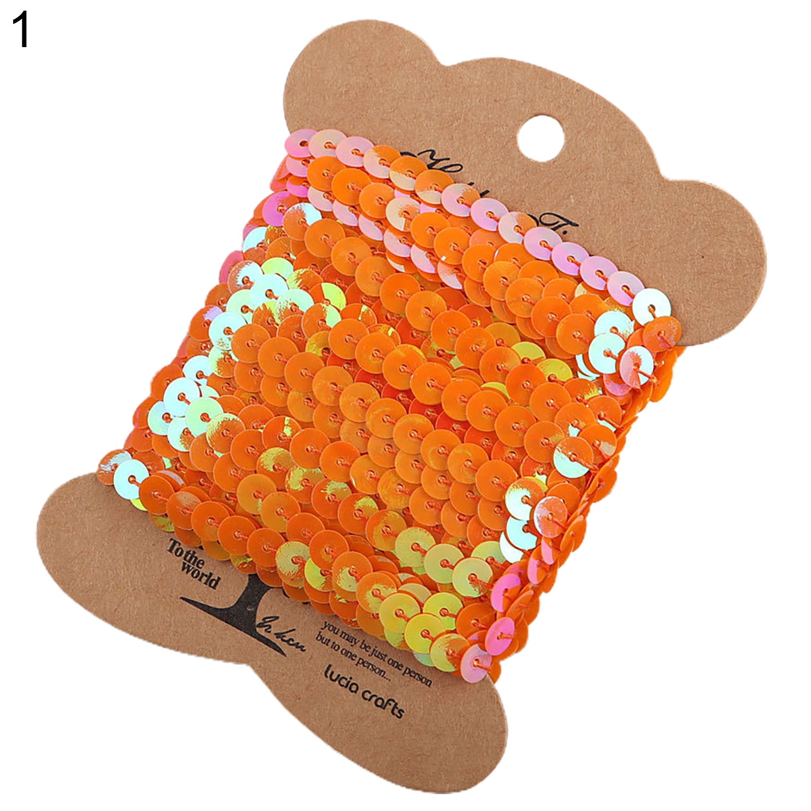 Naturegr Lustrous 1 Roll Sequin Trim Glossy Cuttable 10 Yard Sewing