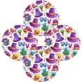 thumbnail image 2 of Mardi Gras Round Placemats Non-Slip Table Mat Heat Resistant Placemat for Dining Table Kichen Party Table Diameter 15.4 inch Set of 6 Home Decor Gifts, 2 of 7