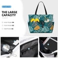 thumbnail image 2 of Wukai Tropical Leaves Print Zipper Bag,large Beach Tote Bag,Waterproof Sandproof Bag,Grocery and Picnic Tote Travel Bag, 2 of 5
