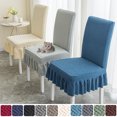 thumbnail image 2 of Funda elástica de Jacquard para silla de comedor, cubierta suave para asiento, antisuciedad, adecuada para Kit de habitación de mascotas, decoración del hogar, 2 of 5