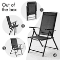 thumbnail image 6 of Renwick Folding Dining Chairs with 8 Adjustable Back Positions, Set of 2, Black, 6 of 7