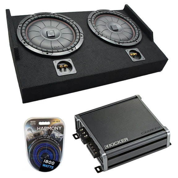 2015 - 2025 Ford F150 Super Cab Kicker CompVT CVT12 Dual 12 Custom Sub Box CXA8001