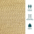 thumbnail image 3 of Sunnydaze Large Double Wide Two-Person Polyester Rope Hammock with Spreader Bars - 600 lb Weight Capacity - Tan, 3 of 10