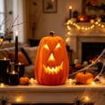 thumbnail image 5 of Halloween Pumpkin Light Large LED Outdoor Decoration for Yard Porch Home and Storefront 20 Inch Blow-Molded Plastic Holiday Display Decor with Warm Glow, 5 of 7