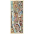 thumbnail image 2 of Galapon, Nikki 10x18 Gold Ornate Wood Framed with Double Matting Museum Art Print Titled - Modern Map of New York III, 2 of 4