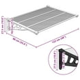 thumbnail image 2 of vidaXL ABS and Aluminum Frame Door Awning 1 Piece Black Transparent Polycarbonate Outdoor Porch, 2 of 6