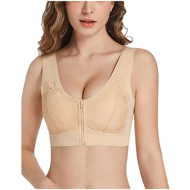 B91xZ Full Coverage Plus Size Non Padded Wireless Minimizer Bra  Underarm-smoothing with Seamless Stretch Wireless Lightly Lined Comfort  Bra,Beige L 