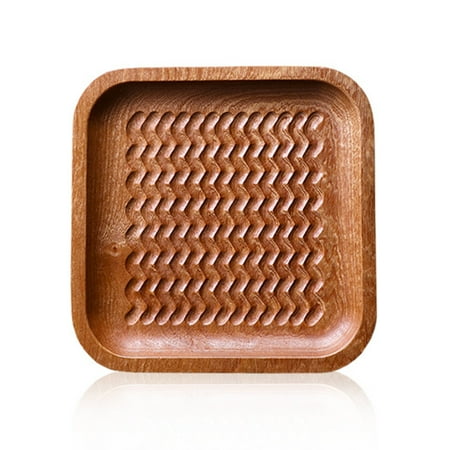 

Wooden Square Food Serving Dish Tray Dessert Plate Cookie Platter
