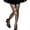 Coffee color, variant on Retro High Waist Leggings with Sheer Cutout Bows Embellishment Colorful Fishnets Tights Pantyhose For Music Festivals