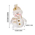 thumbnail image 5 of Christmas Santa Snowman Plush Figures Holiday Table Decor, Festive Character Ornament for Winter Season, 10in Cute Stuffed Mascot for Family, New Year Gift, 5 of 7